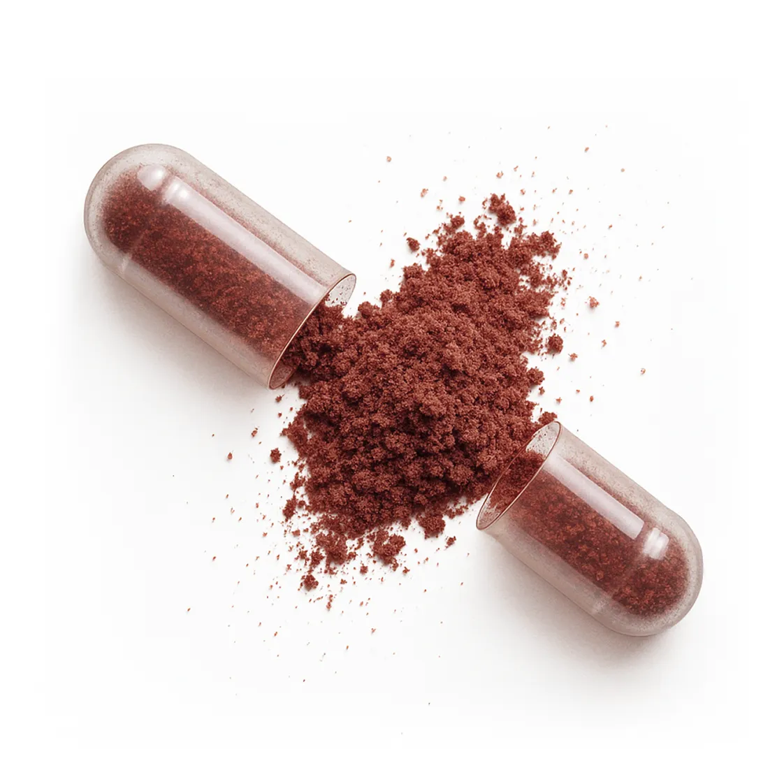 open capsule of golden glow tanning capsules