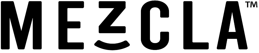 The word 'MEZCLA' in bold, stylized black letters on a white background.