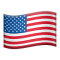 An emoji of the waving flag of the United States of America.