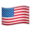 A waving flag of the United States.