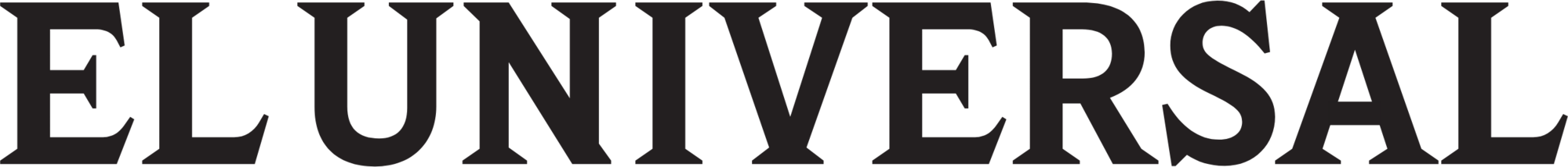 Black text 'EL UNIVERSAL' on a transparent background.