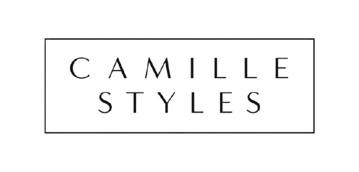 The Camille Styles logo, with the name in black serif text inside a rectangle.