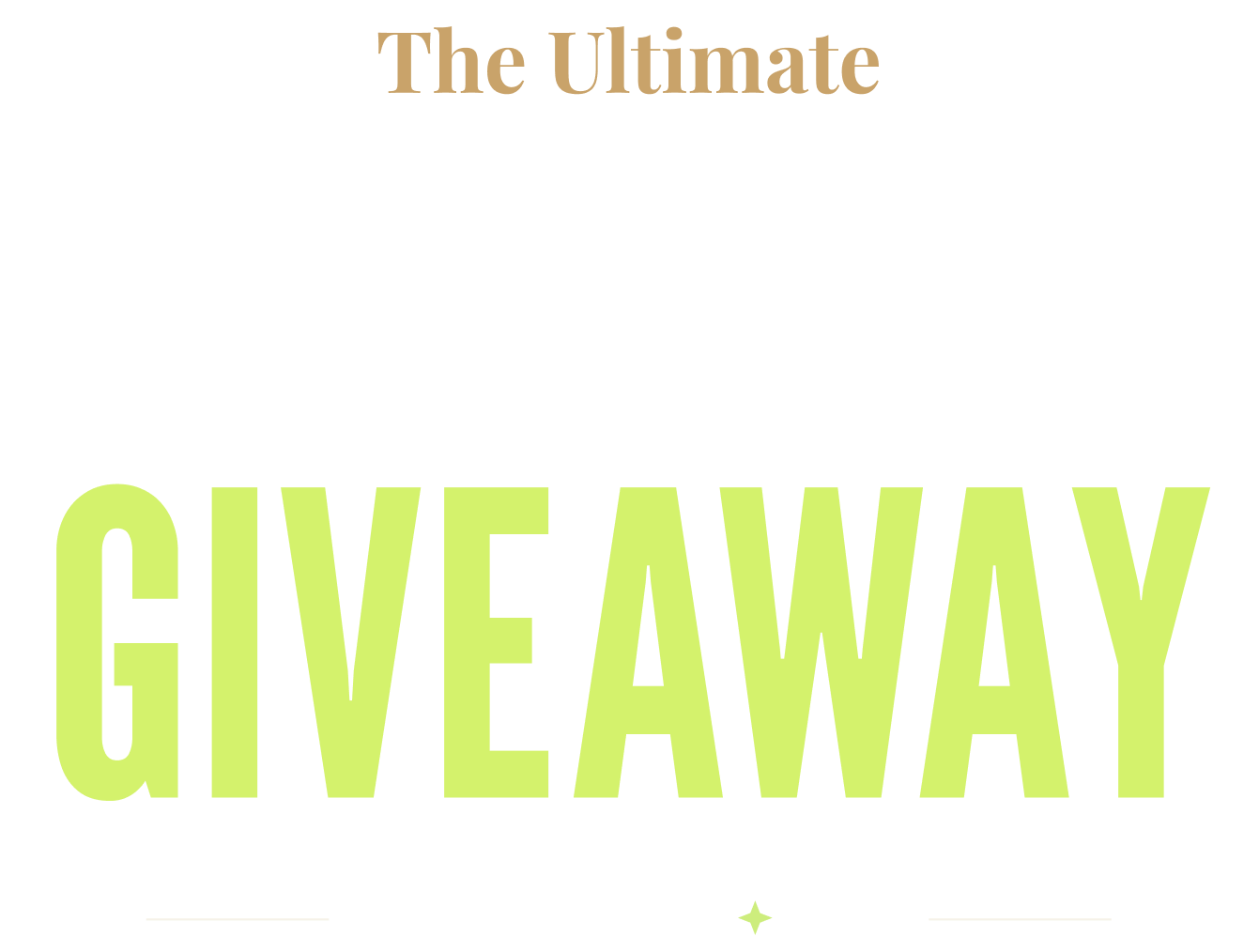 A promotional graphic that reads 'The Ultimate Longevity Giveaway' in stylized gold and lime green text.