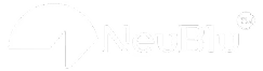 NeuBlu logo with a stylized blue arc and text.
