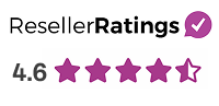 ResellerRatings logo with a 4.6 out of 5 star rating.
