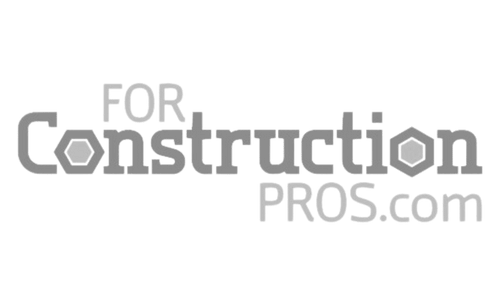 Logo with text 'FOR Construction PROS.com' in gray letters.