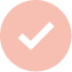 A red circle with a white checkmark inside on a peach background.