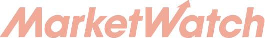 The MarketWatch logo in a pinkish-orange font with an arrow pointing up from the letter 't'.