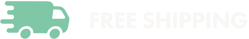 Illustration of a green delivery truck with 'FREE SHIPPING' text.