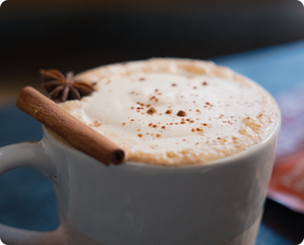 Pumpkin spice latte lifestyle image