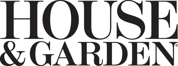 Black text logo reading 'HOUSE & GARDEN' on a transparent background.