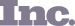 The word 'Inc.' in a purple, pixelated, sans-serif font on a white background.