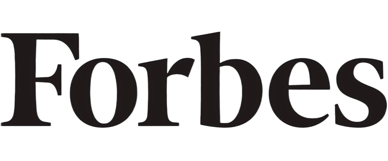 The Forbes logo in black serif text on a white background.