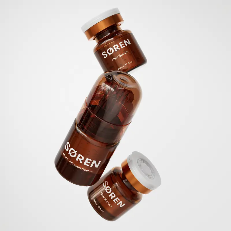 Floating arrangement of SØREN hair renewal system