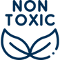 Icon with 'Non Toxic' text and two leaf outlines.
