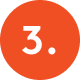 Orange circle with white number three inside.