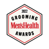 Hexagonal badge with '2022 Grooming Men's Health Awards' text.