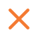 A soft-edged, orange X mark on a white background.
