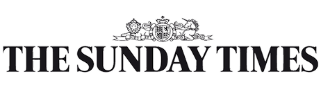 The logo for The Sunday Times, featuring the royal coat of arms above the masthead.