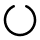 A black circle with a small gap at the top.