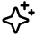 A black line icon of a four-pointed star with two smaller sparkles above it.