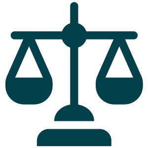 Illustration of a balanced scale.