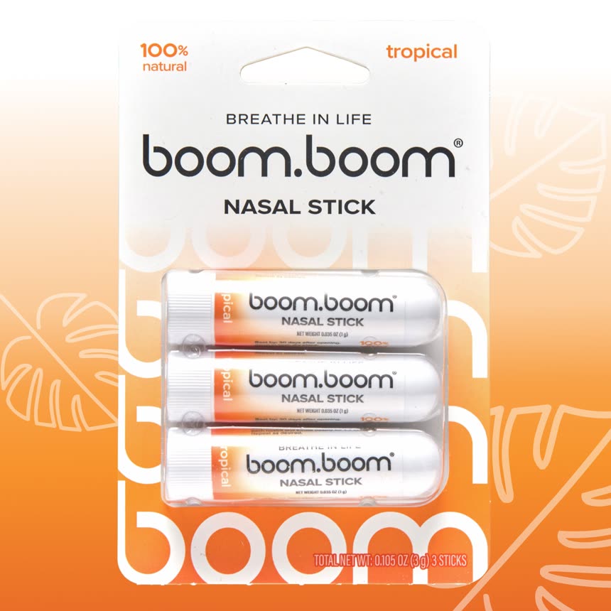 BoomBoom Nasal Stick Tropical 3-pack