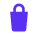 A simple, purple icon of a padlock.