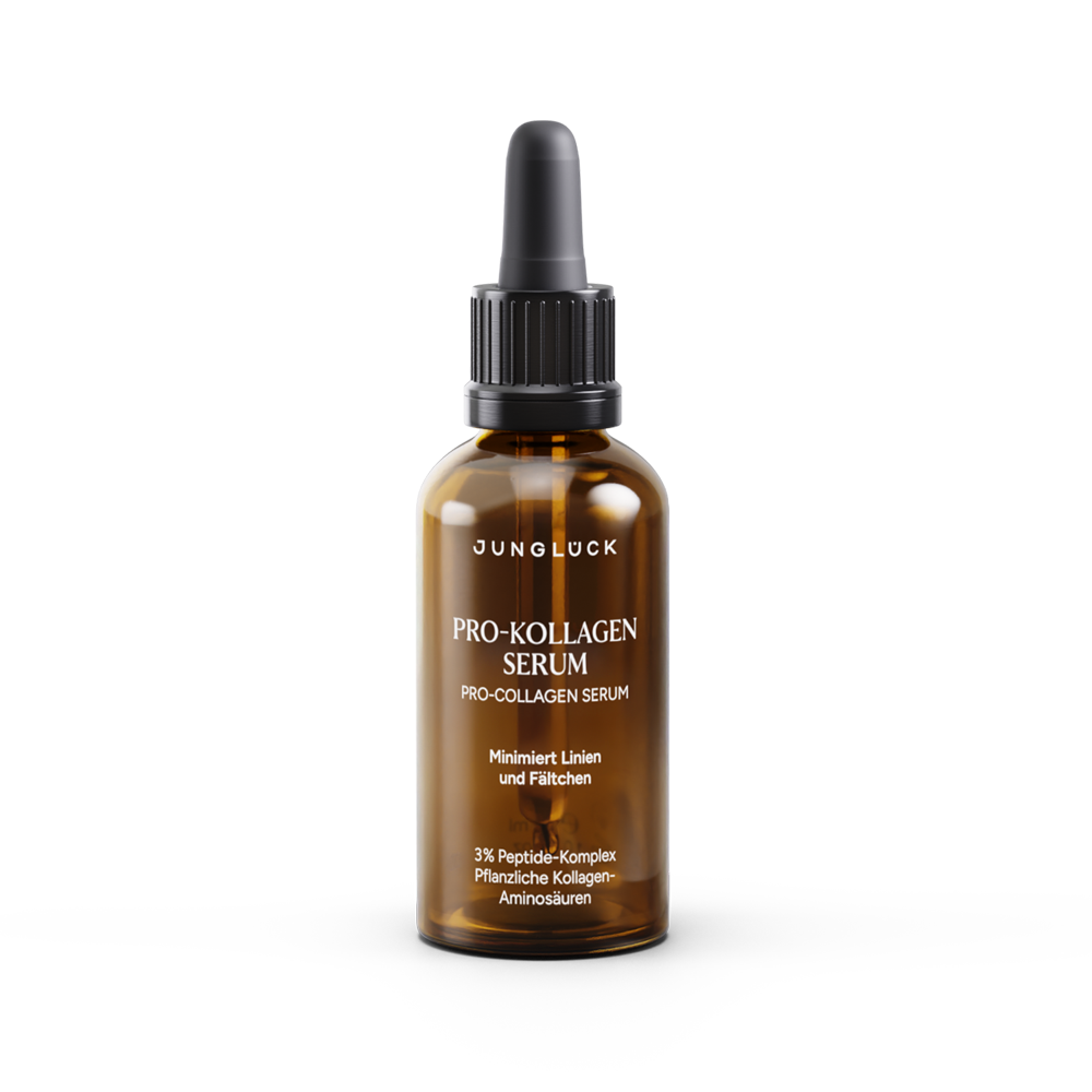 Brown bottle of Pro-Collagen Serum with a dropper cap.