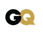 The logo for GQ magazine, with a black letter G and a gold letter Q on a white background.