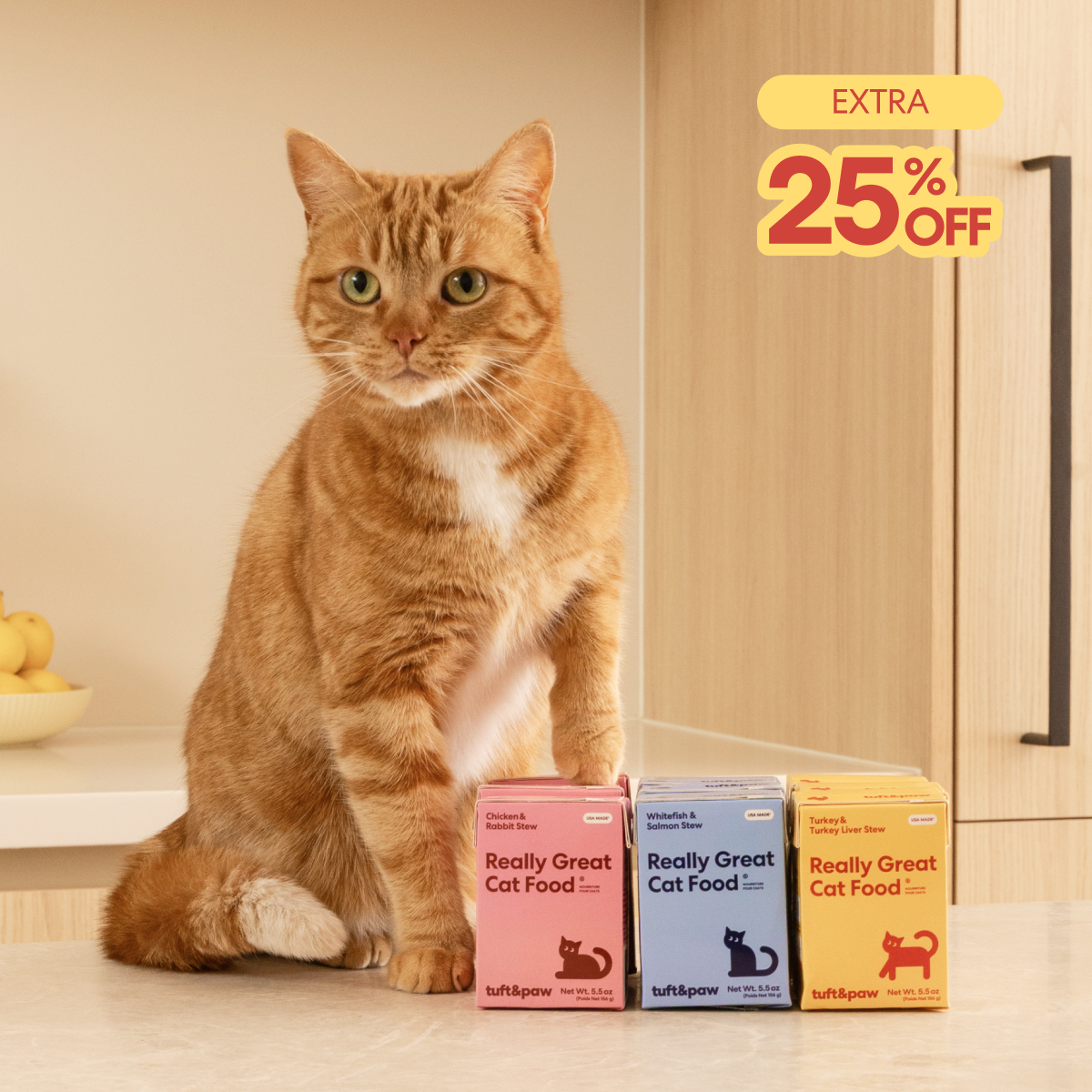 A silver cat stepping out of a white litter box next to a blue bag of cat litter.