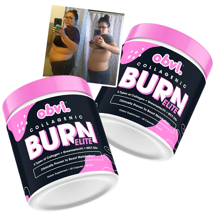 Weight loss supplement with before-and-after photos.
