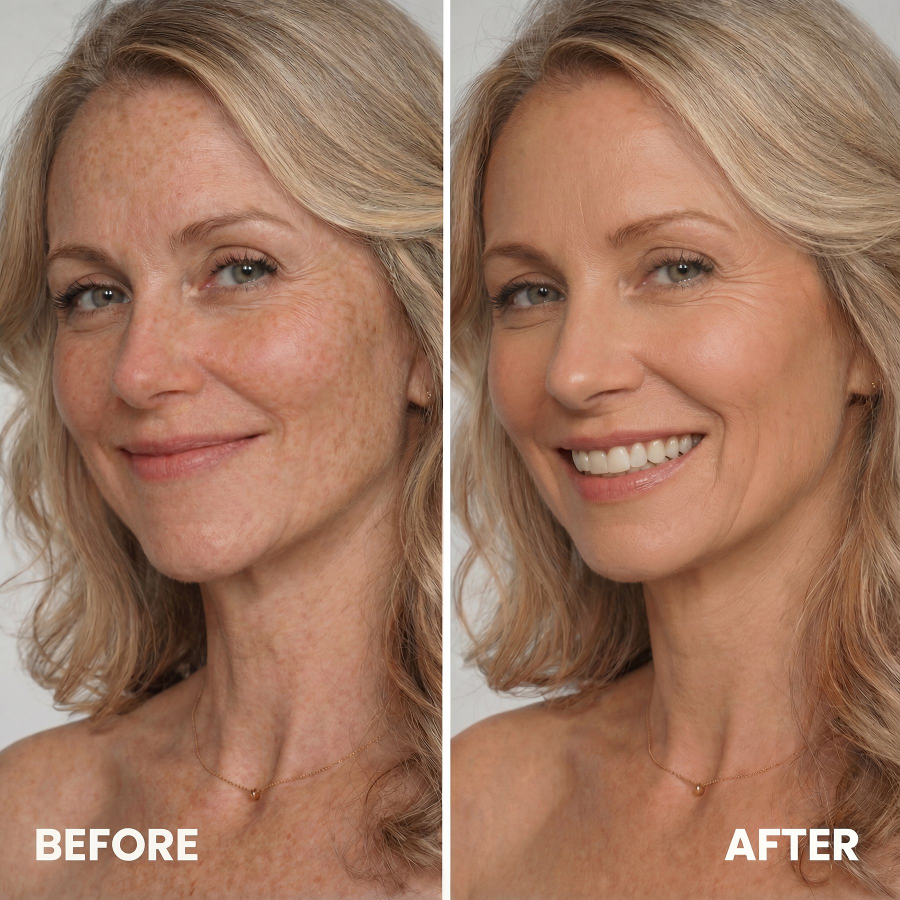 Before and after foundation