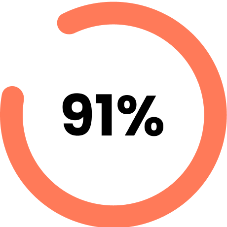 Orange circular loading icon on a white background.