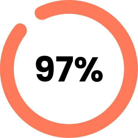 Orange circle with a small white segment on a black background.