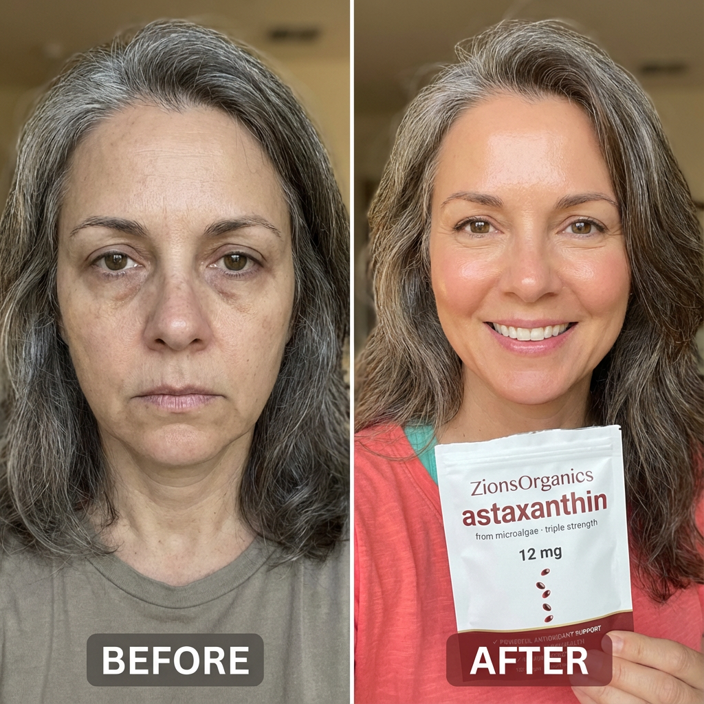Side-by-side images labeled 'Before' and 'After' showing a woman's face.
