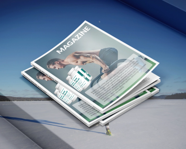 A stack of magazines with a muscular man and supplement bottles on the cover.