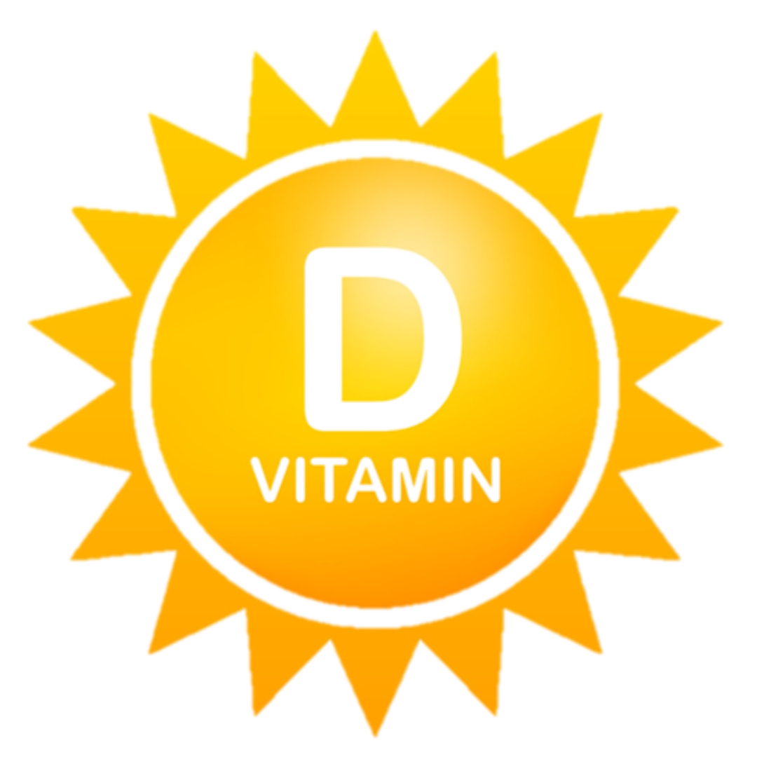 Sun-shaped icon with 'Vitamin D' text.
