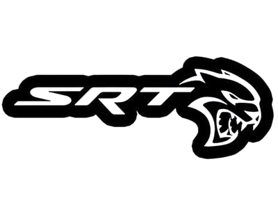 Black 'SRT' logo with stylized animal head outline.