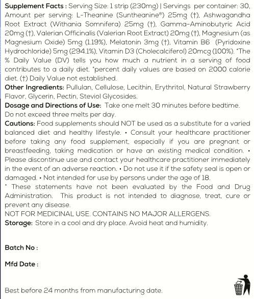 Text detailing supplement facts, ingredients, usage, cautions, and storage instructions for a dietary product.