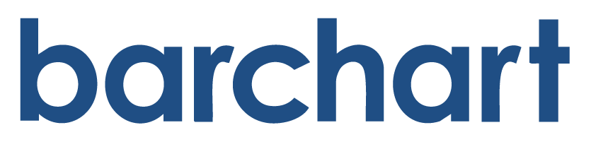 The word 'barchart' in a blue, lowercase, sans-serif font against a white background.