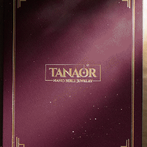 Purple box with 'Tanaor Nano Bible Jewelry' in gold lettering.