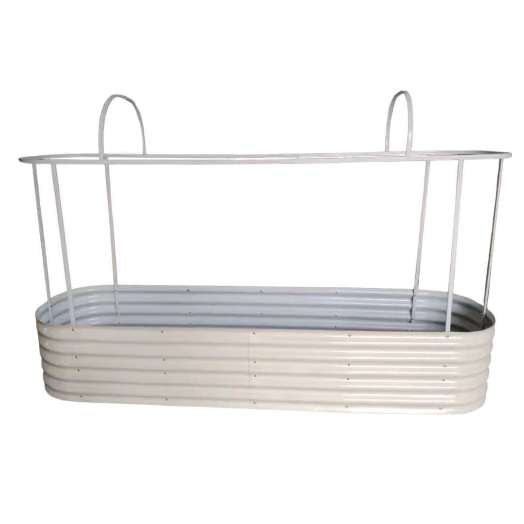 Hand adjusting drawstring on white fabric covering a potted plant.