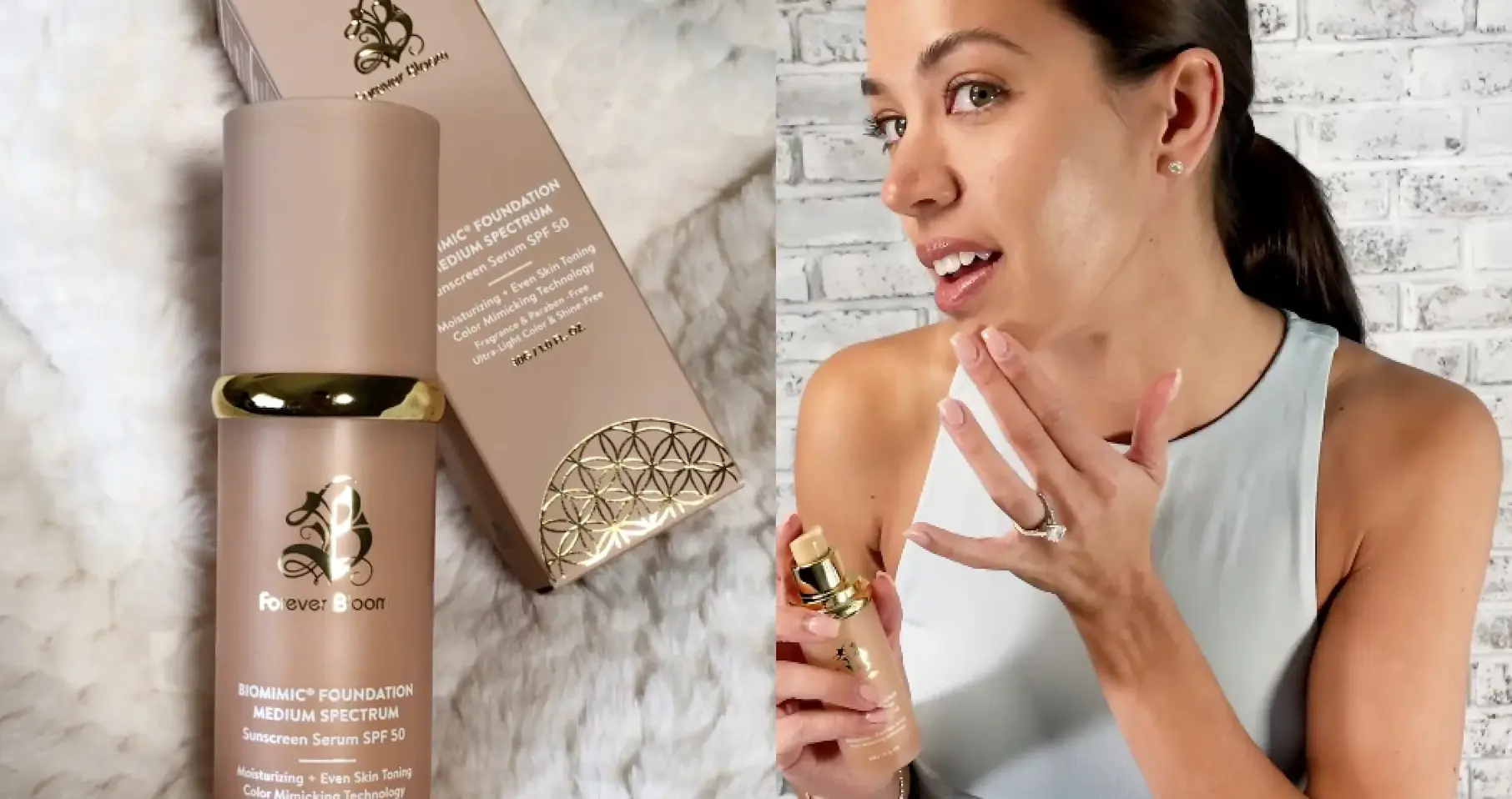 Color changing foundation with SPF 50 by Forever Bloom
