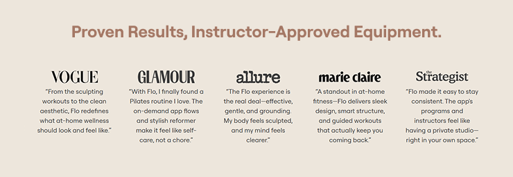 Graphic with testimonials from Vogue, Glamour, Allure, Marie Claire, and Strategist under a headline about proven results.