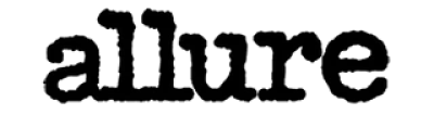 The word 'allure' in a black, lowercase, textured font on a white background.
