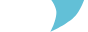 A blue and black abstract shape on a white background.