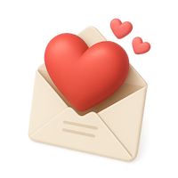 Heart love letter