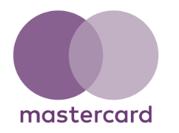 Two overlapping purple circles with 'mastercard' text below.