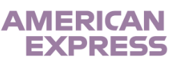 Purple text logo of 'American Express' on a transparent background.
